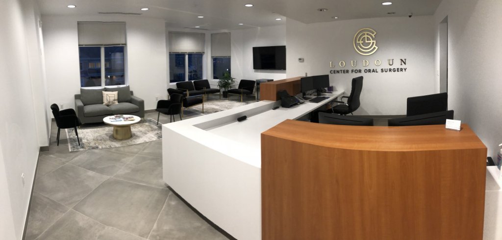 View of the reception desk #1 at {PRACTICE_NAME}